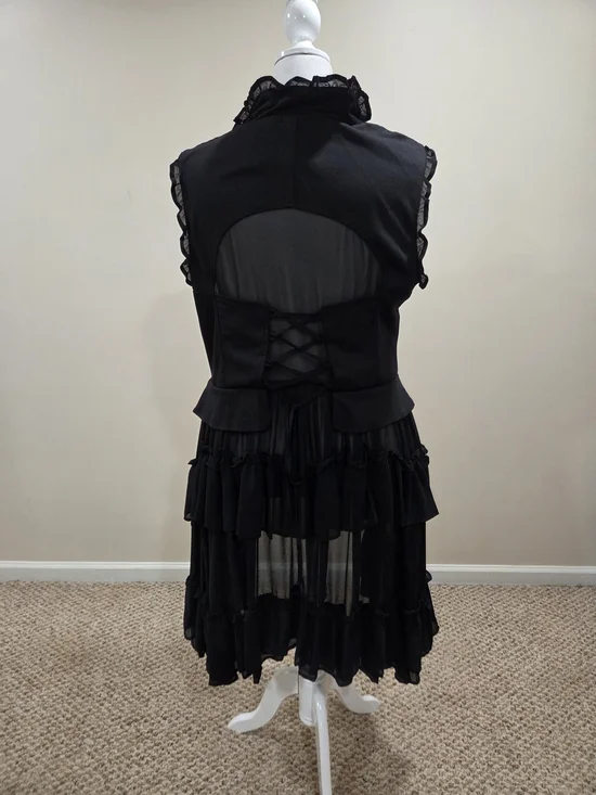 torrid Black Long Dress Vest with Sleek Silhouette - Picture 3 of 4